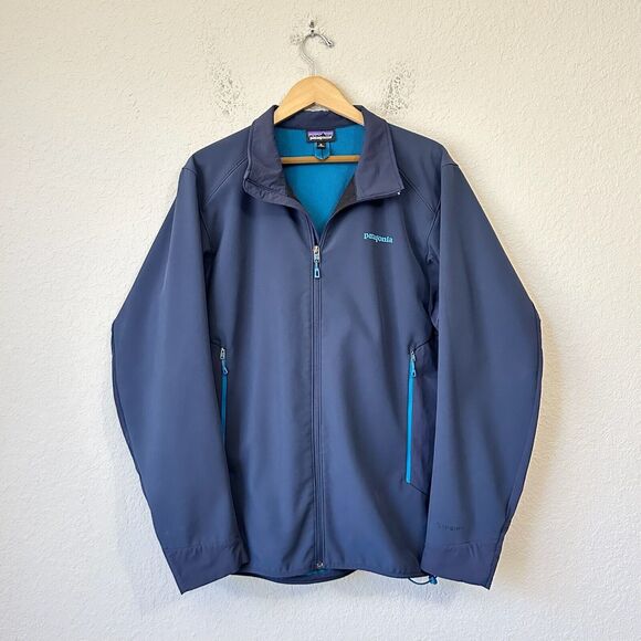PATAGONIA Adze Hybrid Jacket Navy Blue Polartec Full Zip Stretch Outdoor - Picture 1 of 14